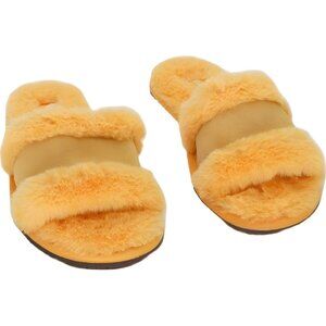 Koolaburra by UGG Milo Fuzzy Slide Slippers Amber Yellow Women's US 5M